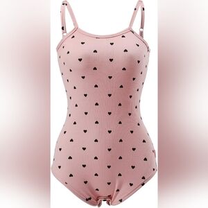 Pink Heart Patterned Women's Sleepwear